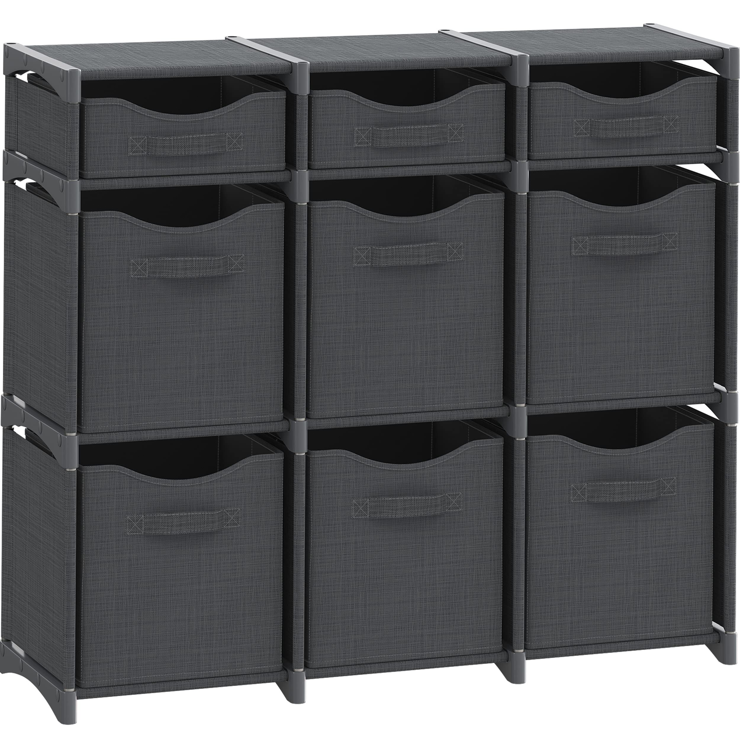NEATERIZE cube storage organizer dark grey assembled for clutter-free closet space