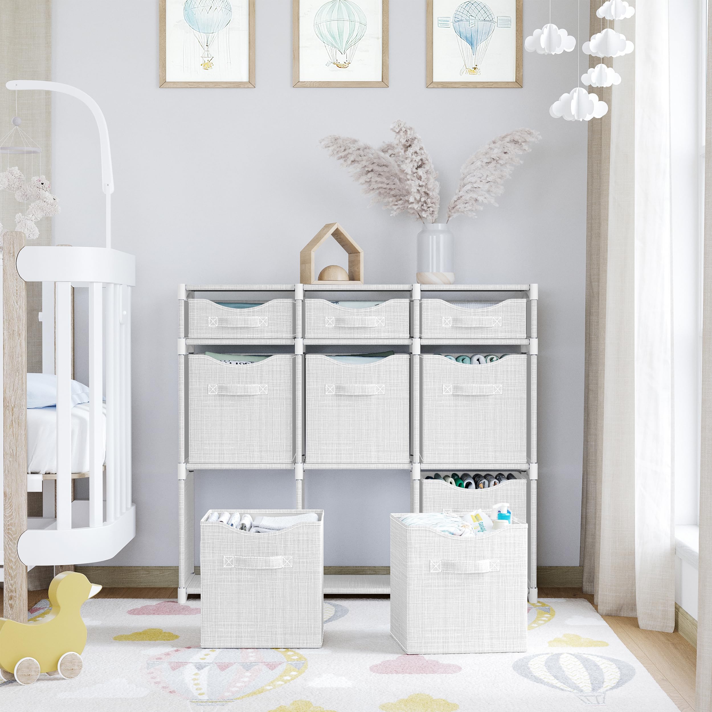 NEATERIZE white-grey bedroom setup illustrates versatile closet organization.