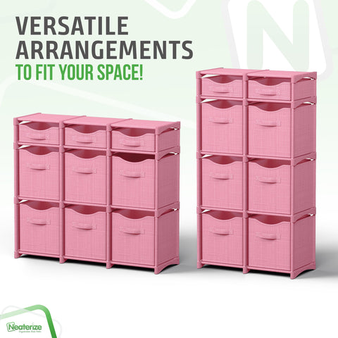 NEATERIZE durable iron rods and plastic connectors ensure long-lasting closet organization