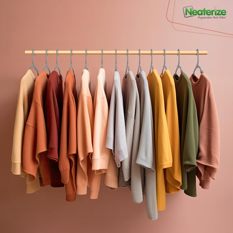 NEATERIZE 100-pack coat hangers keep garments tidy