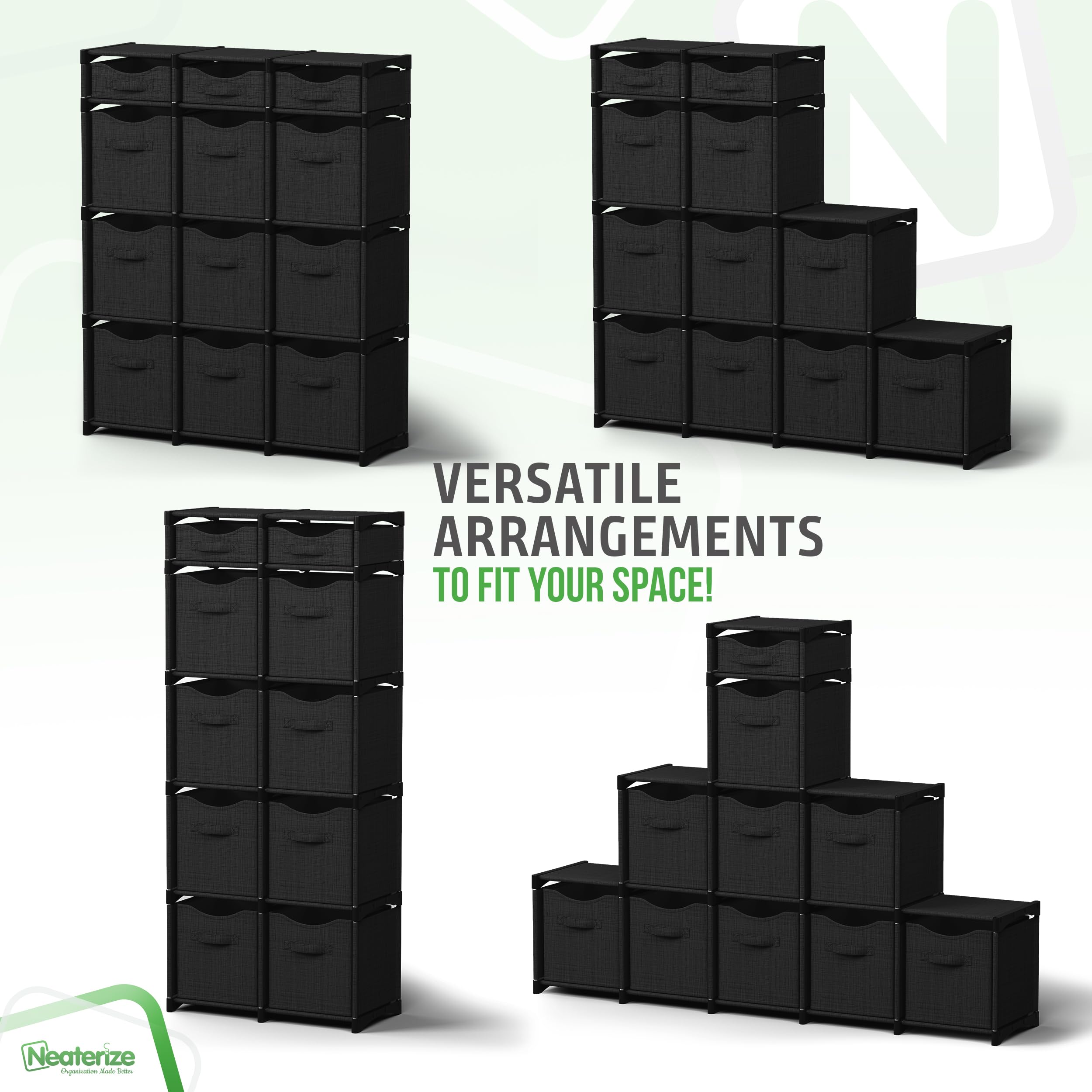NEATERIZE multi functional storage unit adapts to clothes toys and decor.