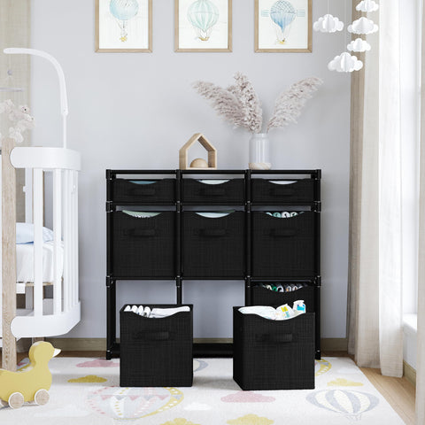 Room organization in action with NEATERIZE in a black finish.