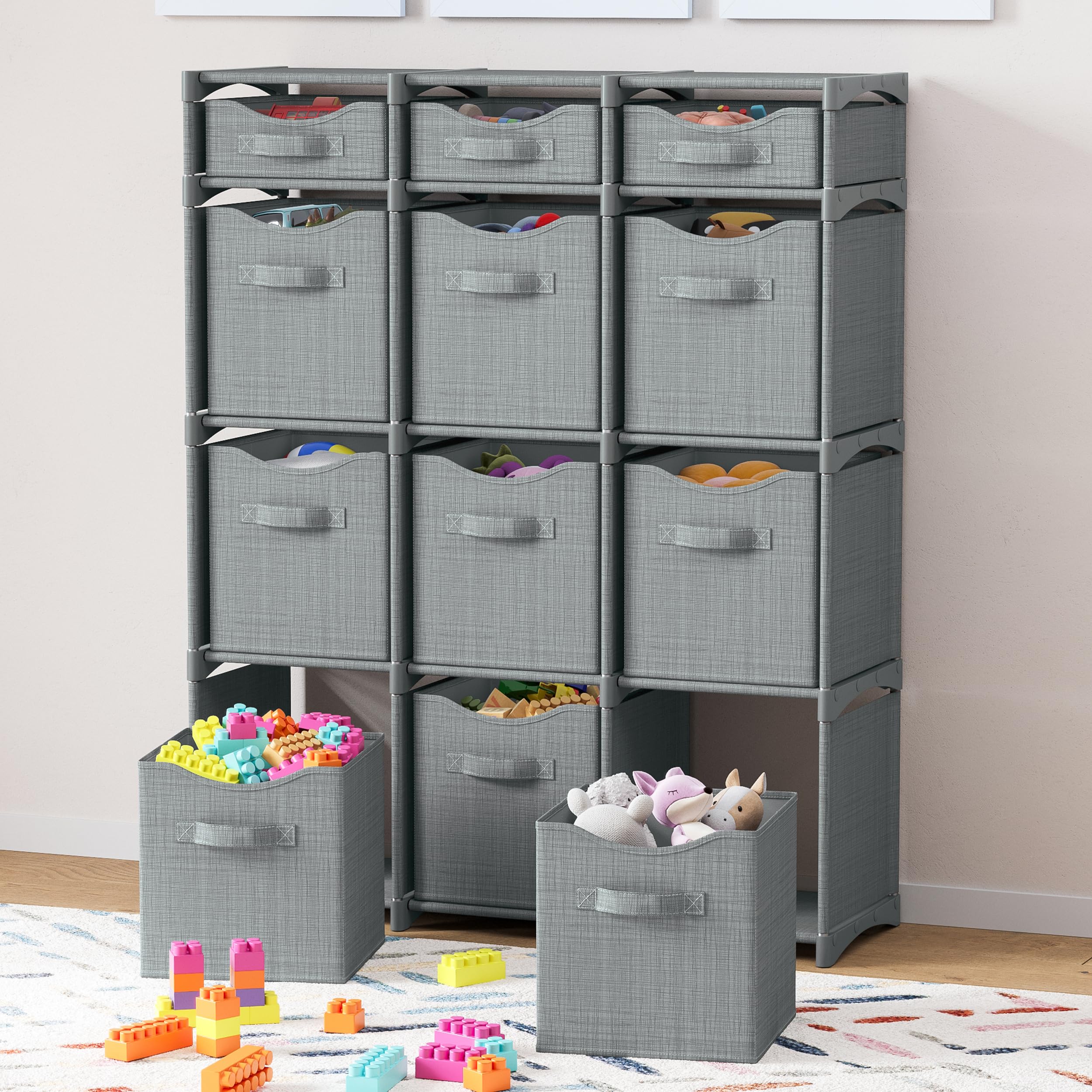 NEATERIZE small storage cubes 10.5x10.5x5 inches fit compact spaces.