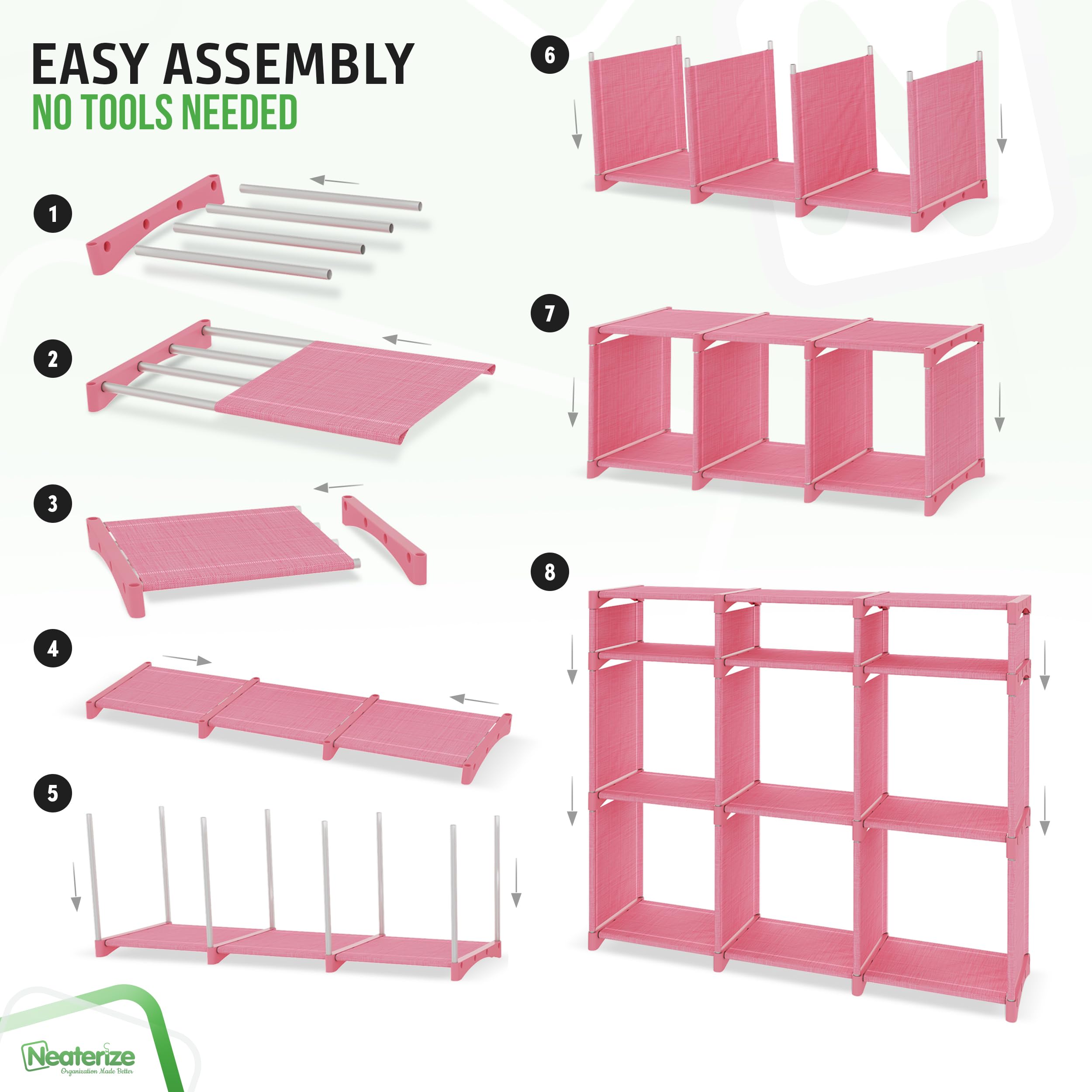 NEATERIZE small storage cubes 10.5x10.5x5 ideal for accessories and essentials