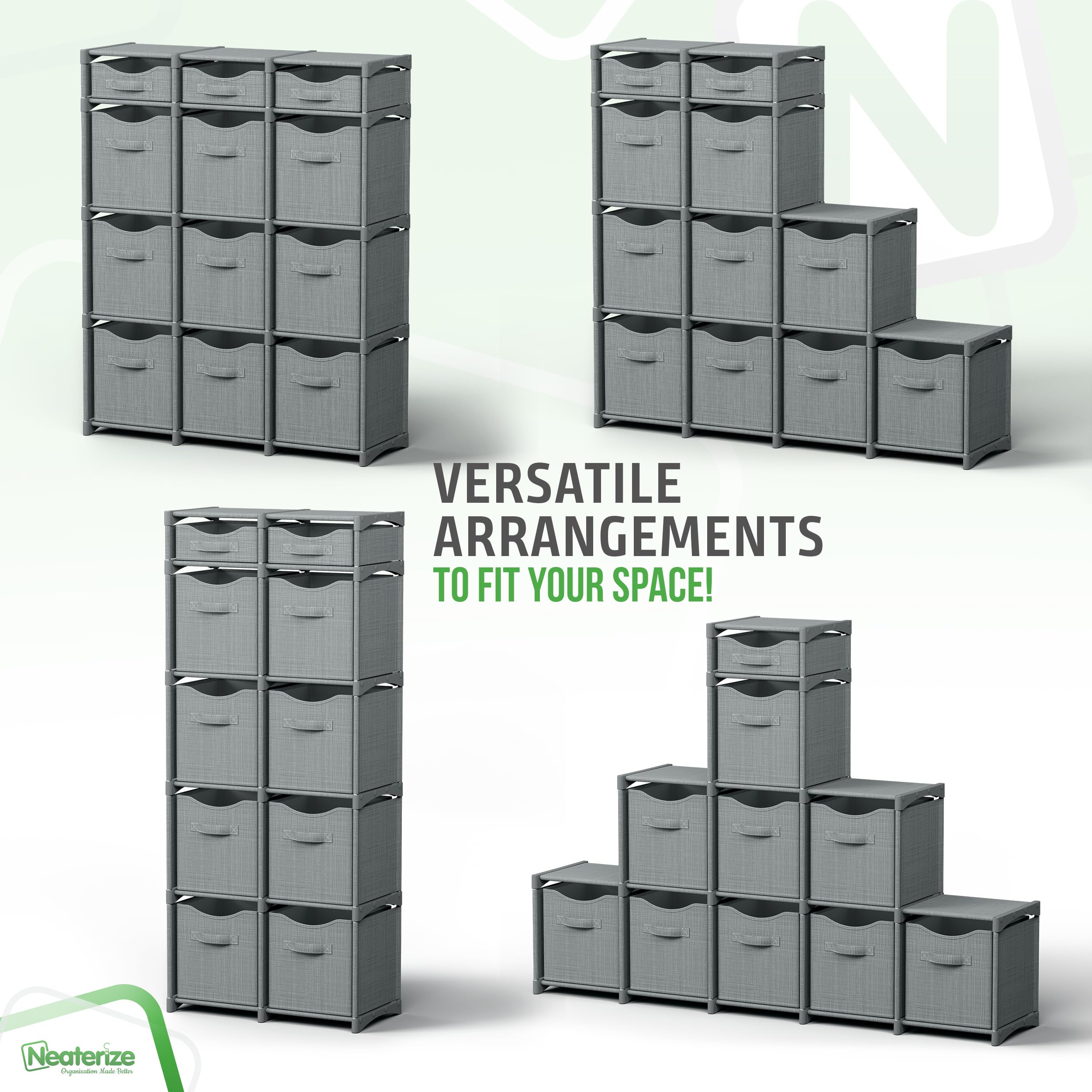 NEATERIZE sturdy iron rods and plastic connectors ensure lasting stability.