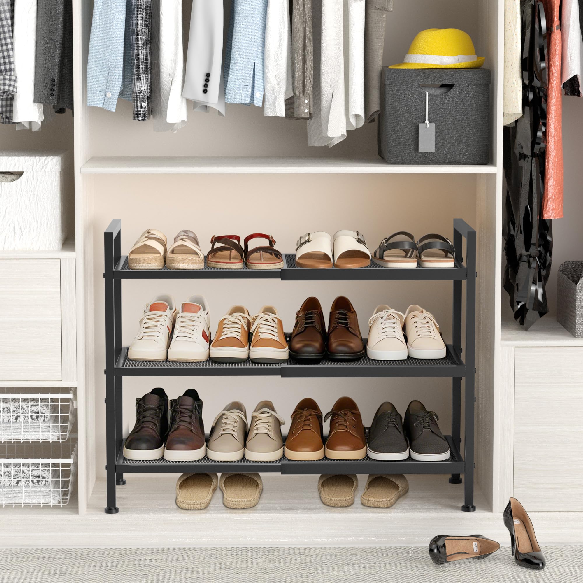 Neatevday sturdy rack with leveling feet staying stable on uneven floors