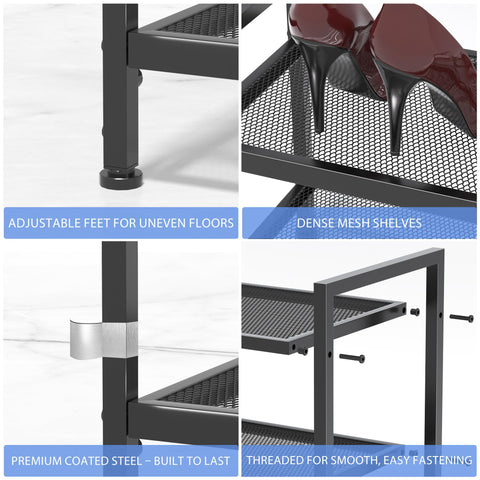 neatevday two-tier organizer for sneakers and heels