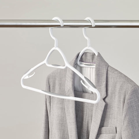 Neatfreak deluxe non-slip hangers with 360 swivel neck save closet space.