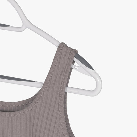 Neatfreak deluxe non-slip hangers with pants bar organize trousers securely.
