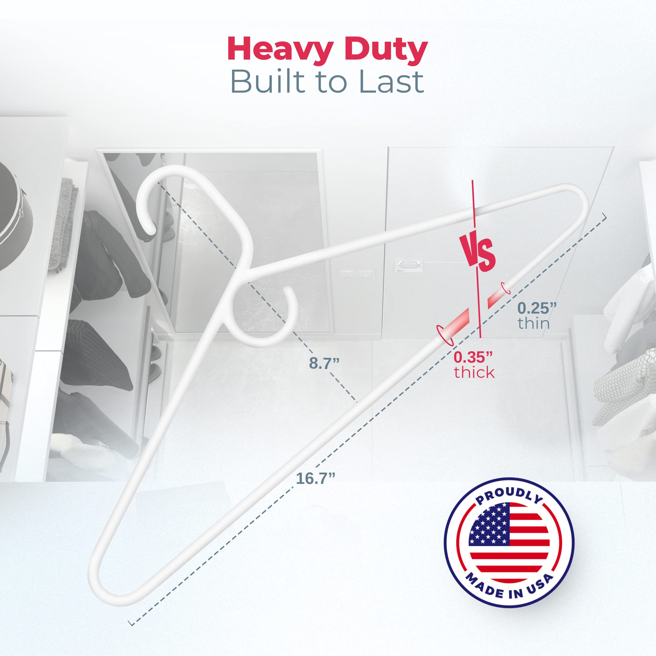 Neaties USA-made hanger highlighting quality craftsmanship for everyday wardrobe use.