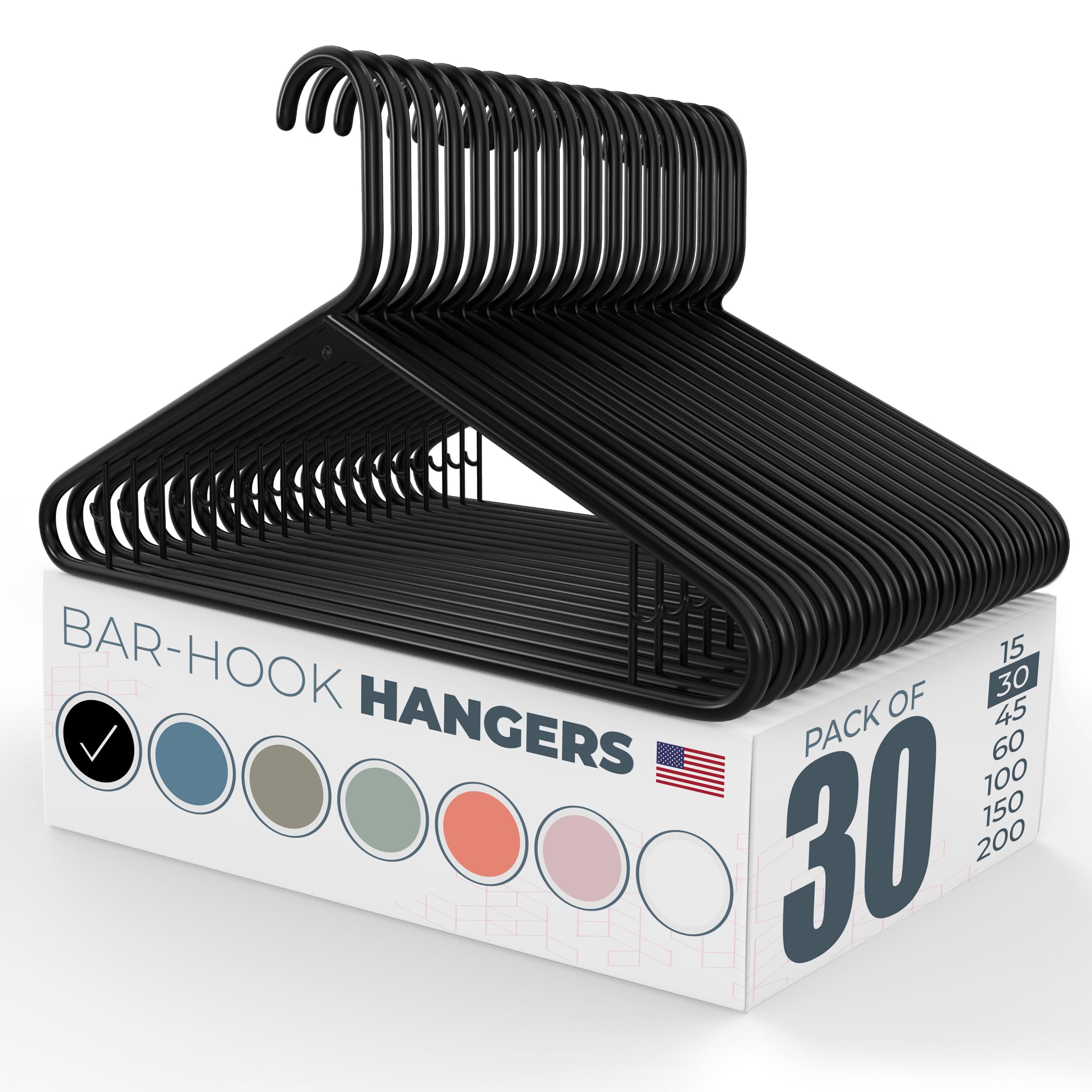 Neaties plastic hanger with slim profile and strap hooks for dresses.