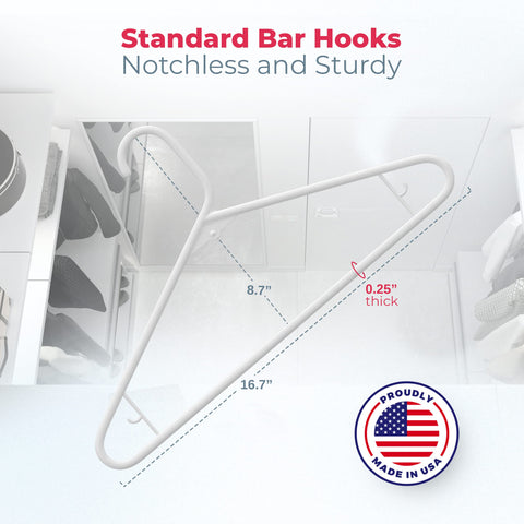 USA-made Neaties hanger offering strap hooks for dresses and lingerie.
