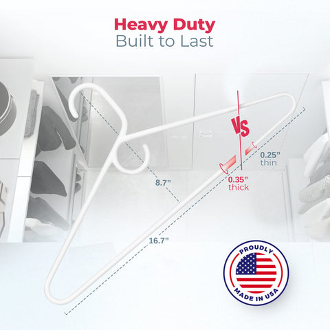 Neaties USA-made smooth polypropylene—snag-free design protects delicate fabrics.