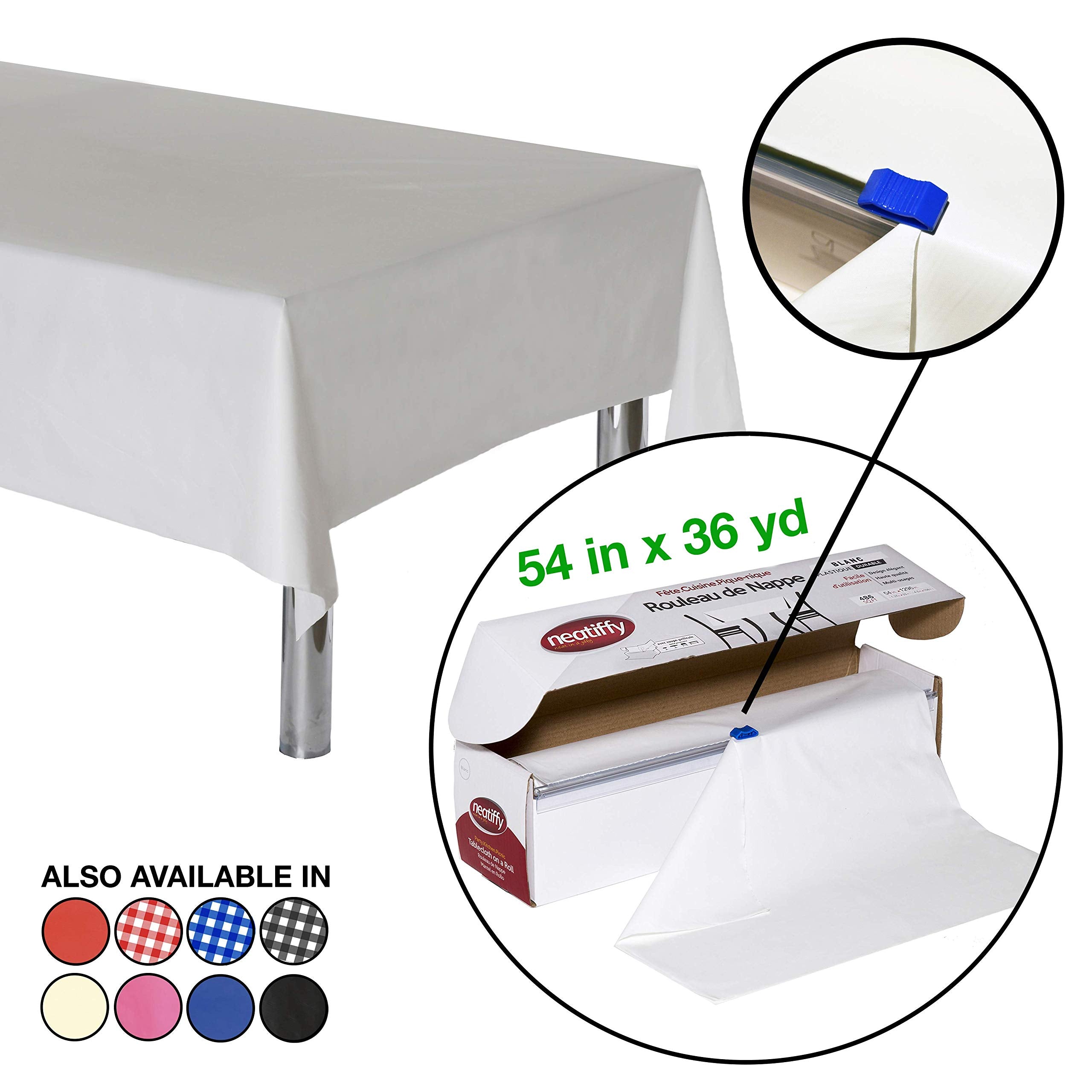 Neatiffy table cloth roll with slide cutter for precise length