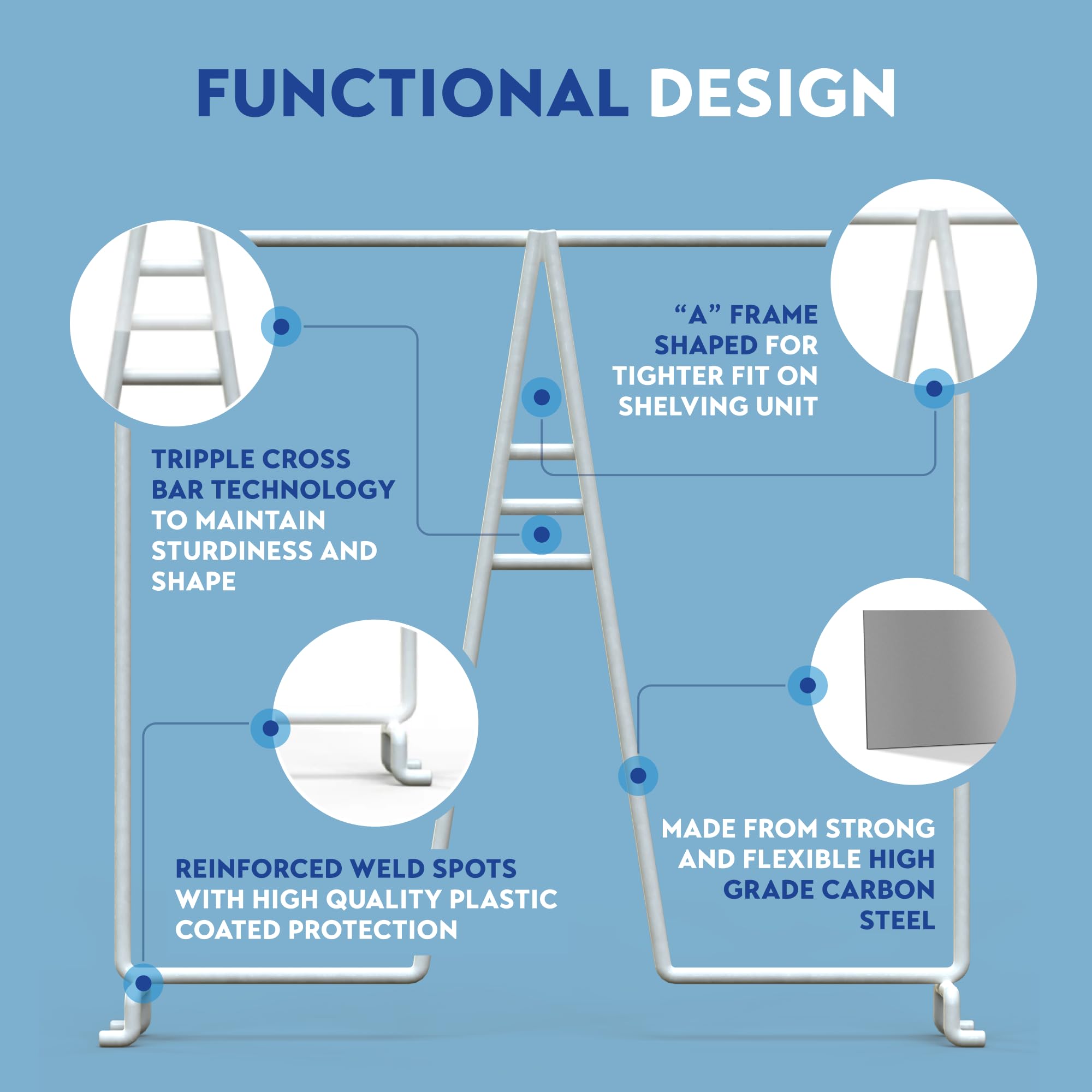 Neatly Made easy-assembly image shows quick setup on standard shelves