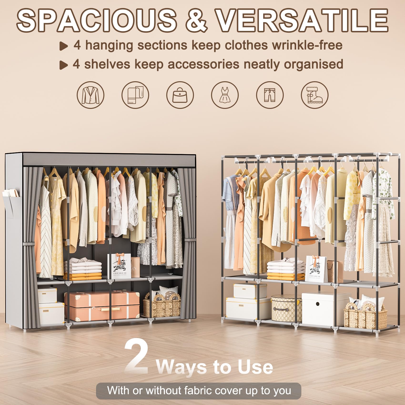 Neatrays non-woven cover protects clothes from dust and moisture
