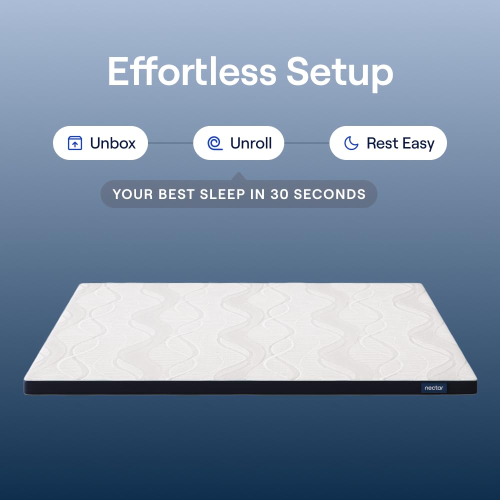 Nectar Soft Topper on mattress setup enables quick customization