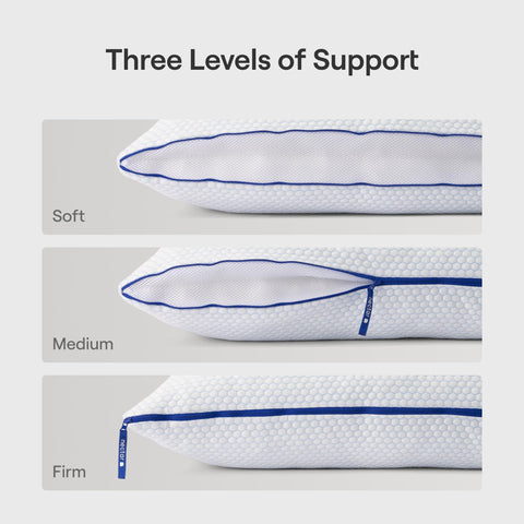 Nectar Tri-Comfort Pillow open gussets reveal breathable design and airflow