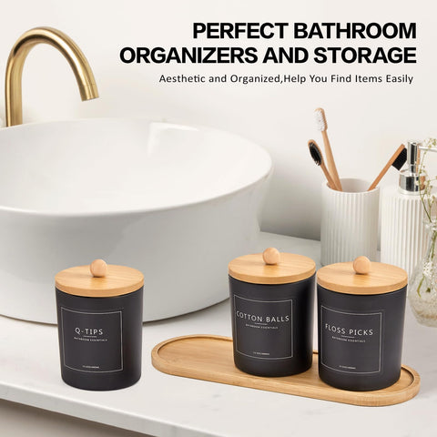 NEECZS cotton swabs and balls storage keeps daily essentials neatly visible.