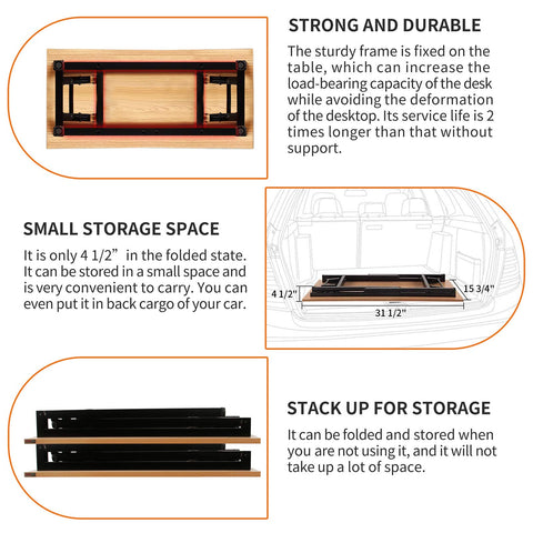 Need folding desk compact and storage-ready for dorm rooms.