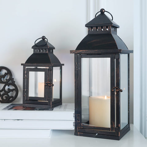 NEEDOMO bronze lanterns in large and small sizes for versatile arrangement