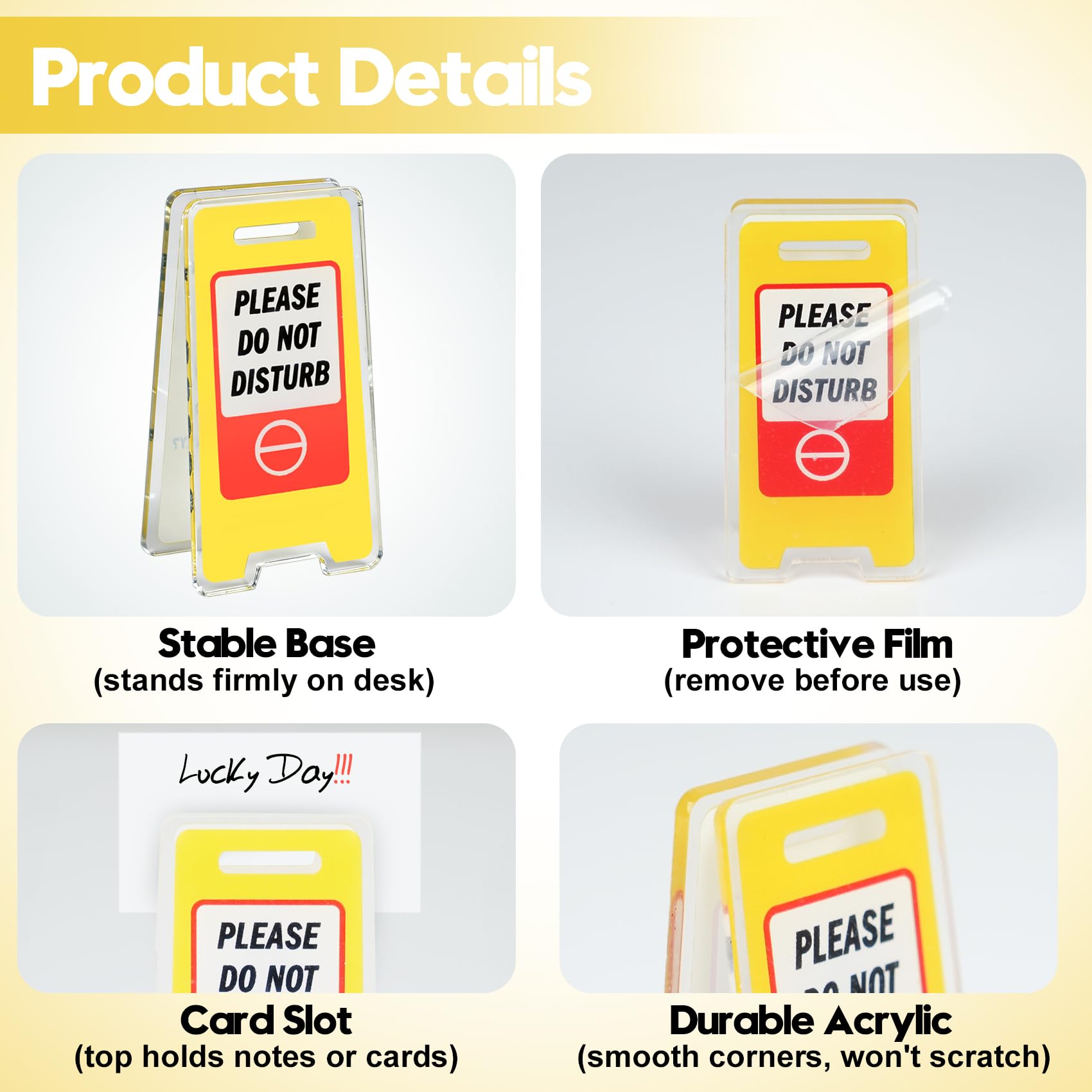 NefosLeuki 24-pack desk signs offer versatile office decor for home or corporate spaces.