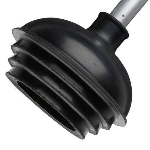 NEIKO 60170A angled plunger in action for hard-to-reach drains.