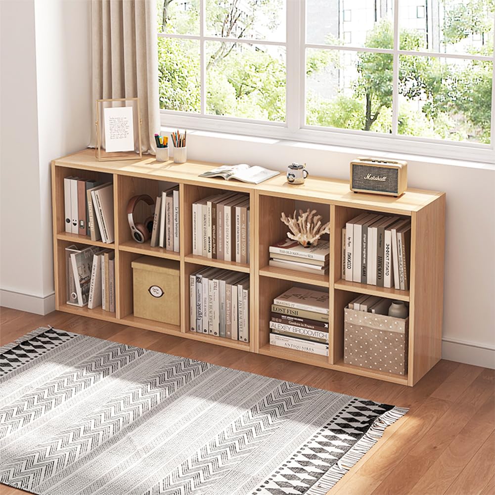 NELYE 6 Cube Organizer Bookcase back panel detail enhances stability