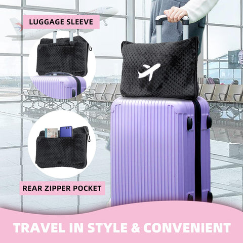 Nenolix inflatable pillow fully inflated for neck support while traveling.