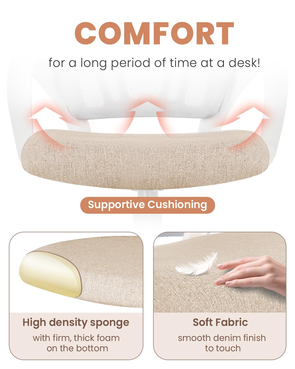 NEO CHAIR 360-degree swivel enables versatile movement at home.