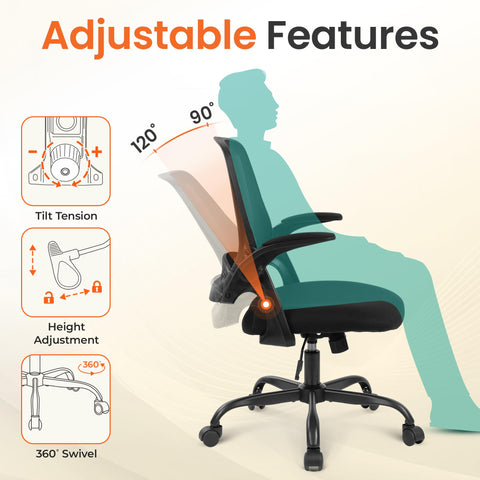 Neo Chair 360-degree swivel and rolling casters for easy movement.