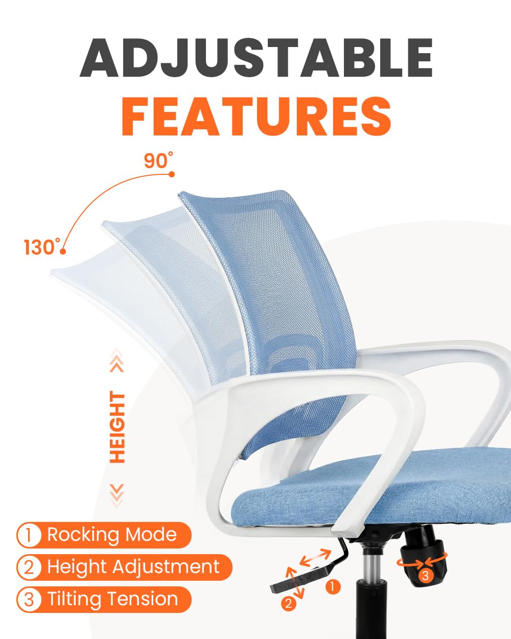 NEO CHAIR 360-degree swivel for flexible movement and access to tools