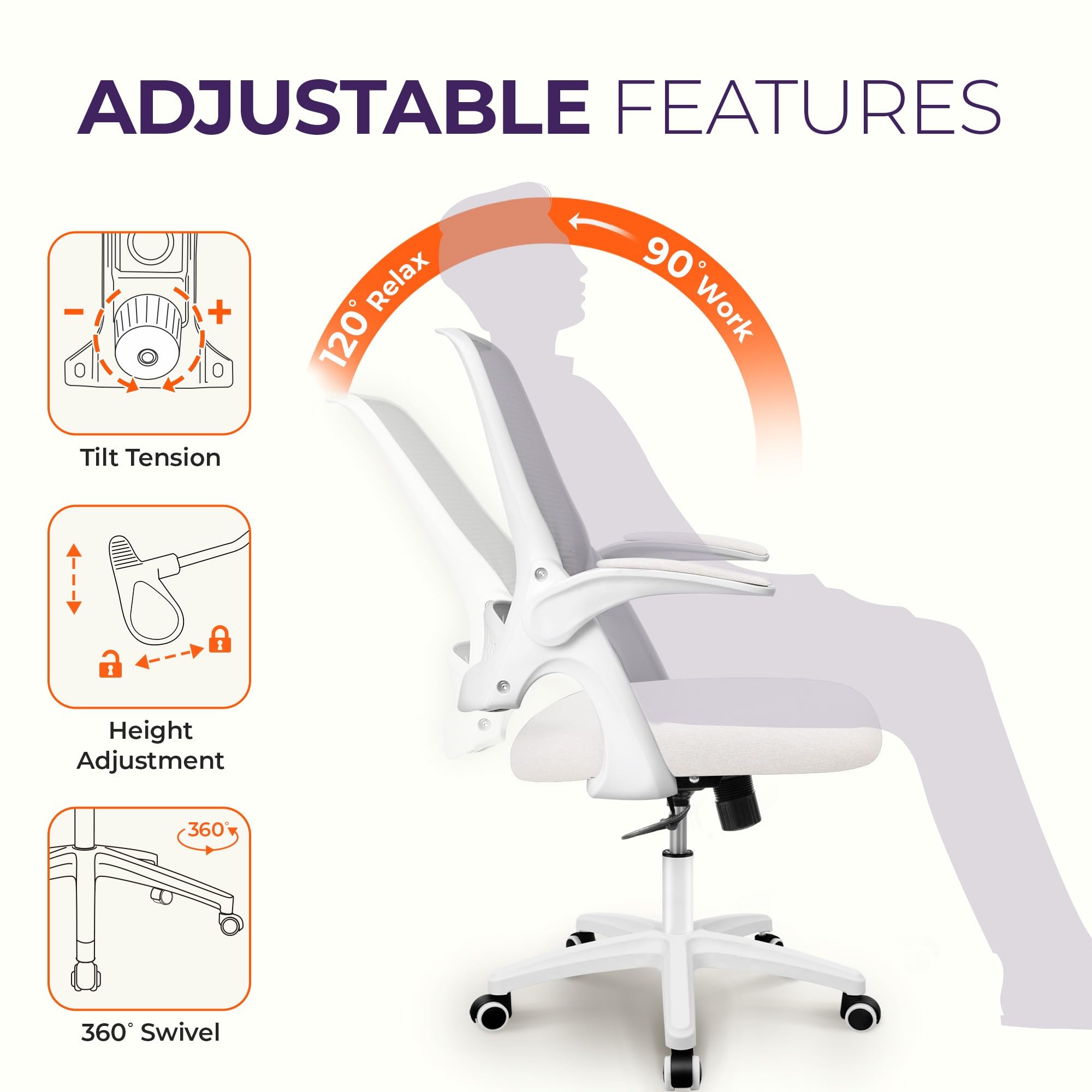 Neo Chair 360-degree swivel enables smooth transitions between tasks.