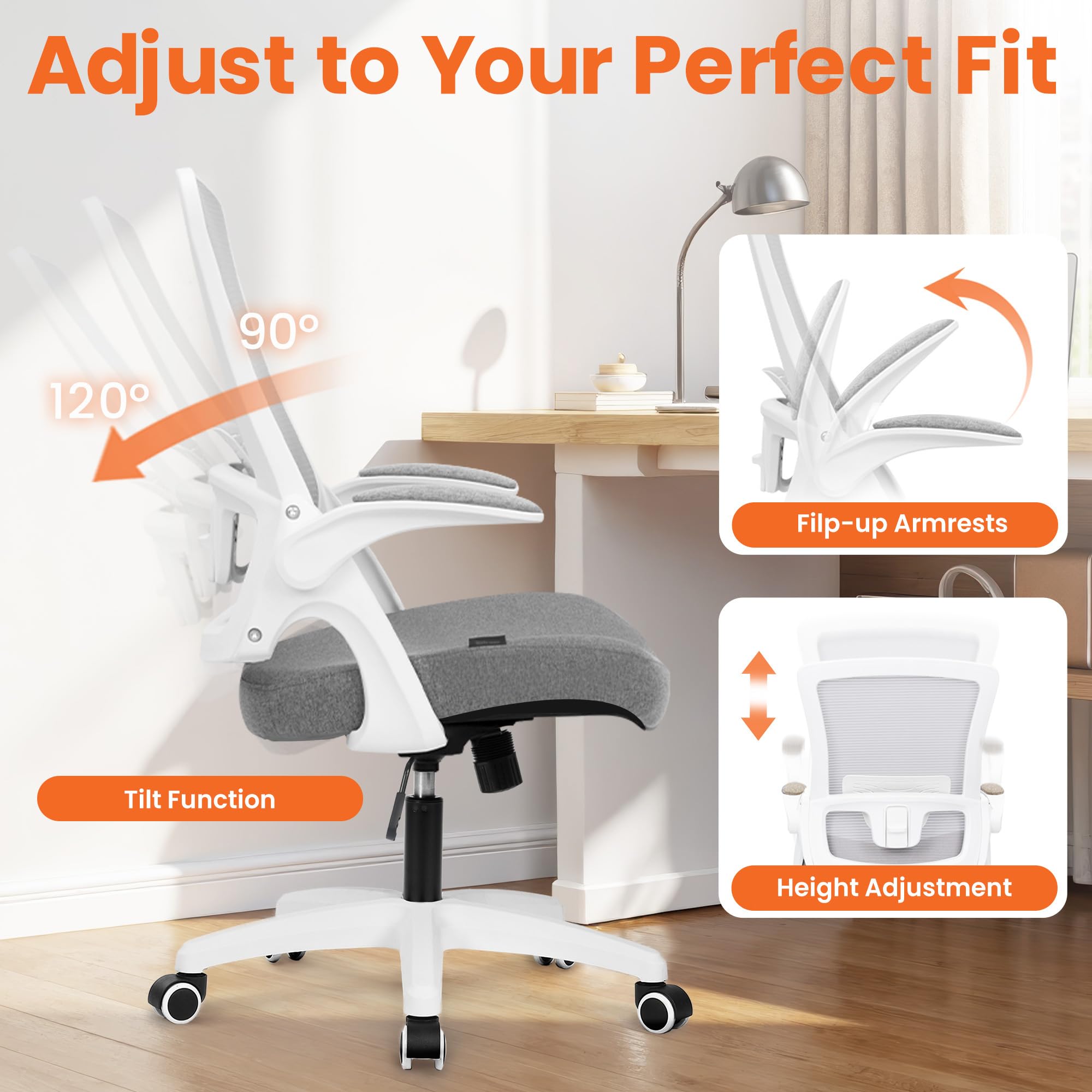 NEO CHAIR 360-degree swivel enables smooth movement across your workspace