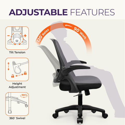 NEO CHAIR adjustable seat height for personalized seating.
