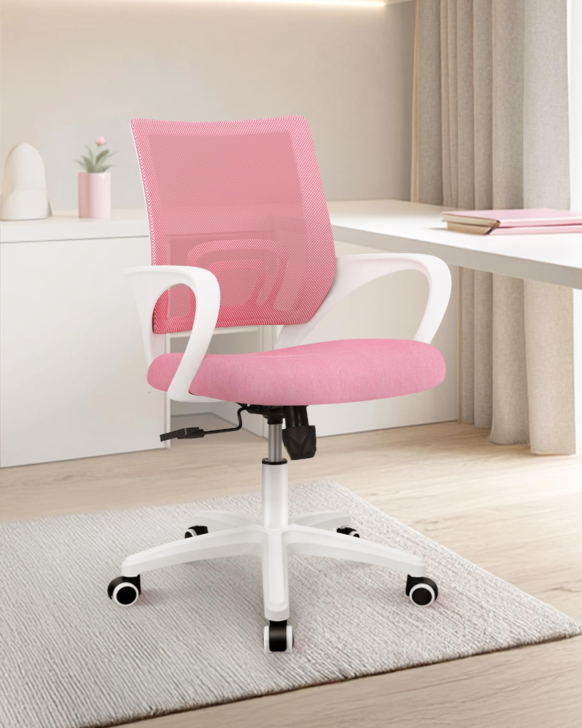 Neo Chair breathable mesh back maintains airflow during extended use.
