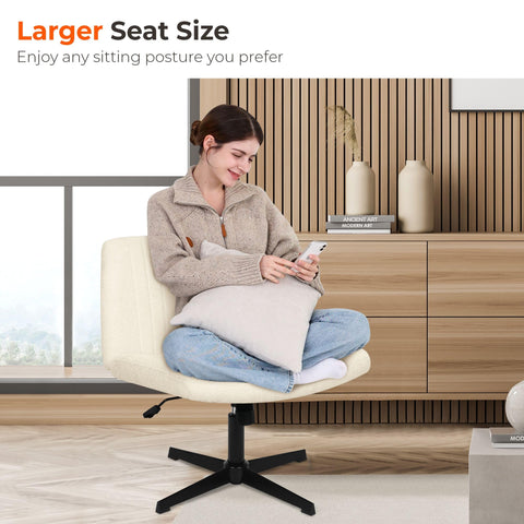NEO CHAIR 360-degree rotation; beige chair ideal for study or gaming.