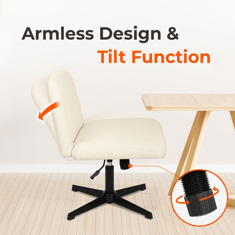 NEO CHAIR non-slip pads; beige base protect floors during movement.
