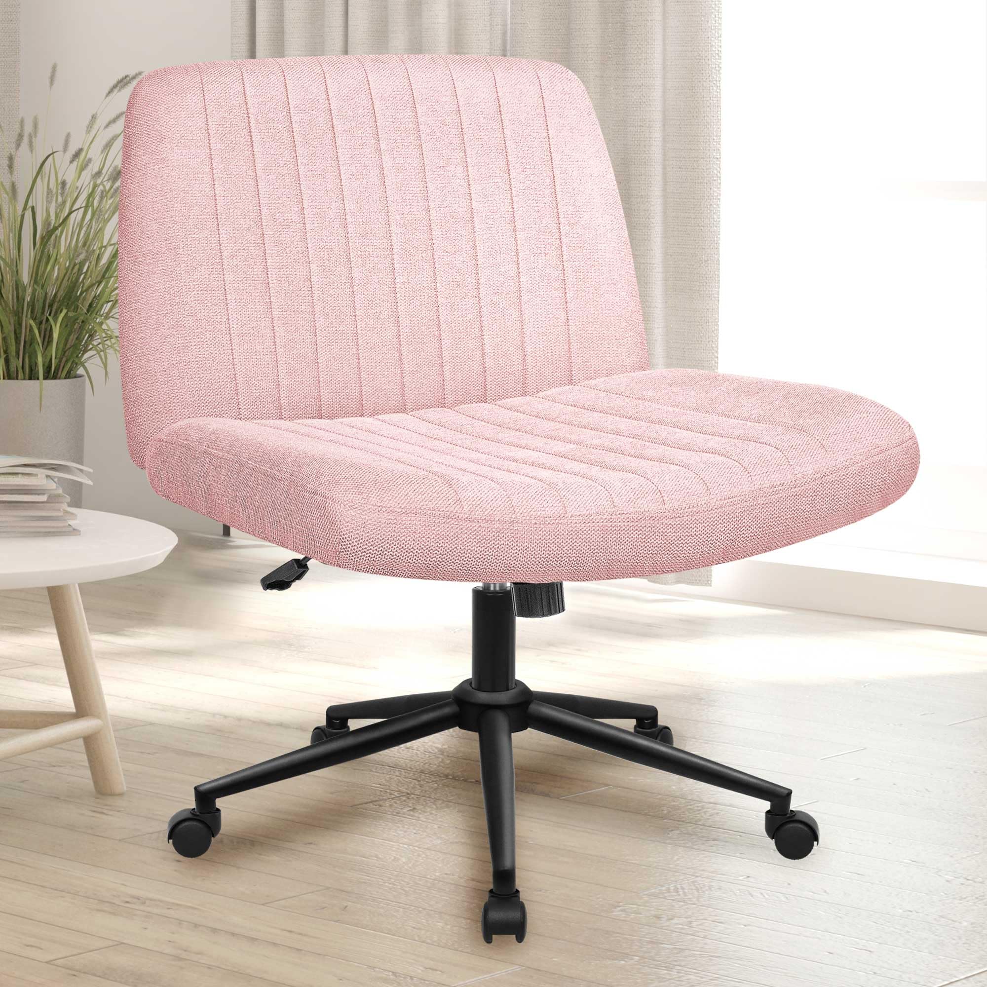 NEO CHAIR criss cross chair with wheels pink front view for easy mobility