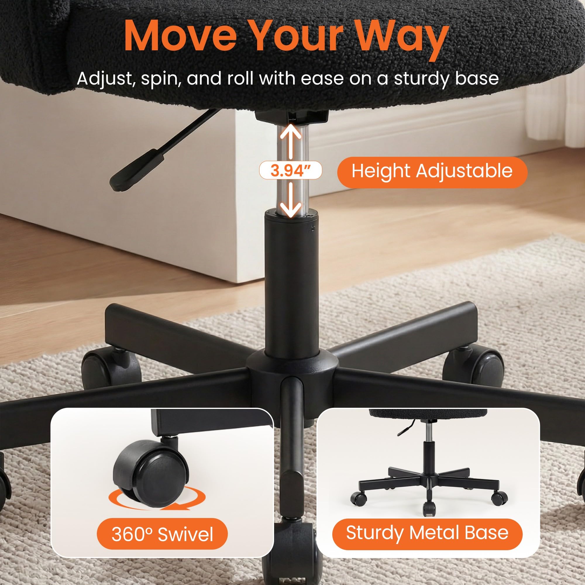 NEO CHAIR easy-assembly kit enables quick setup.