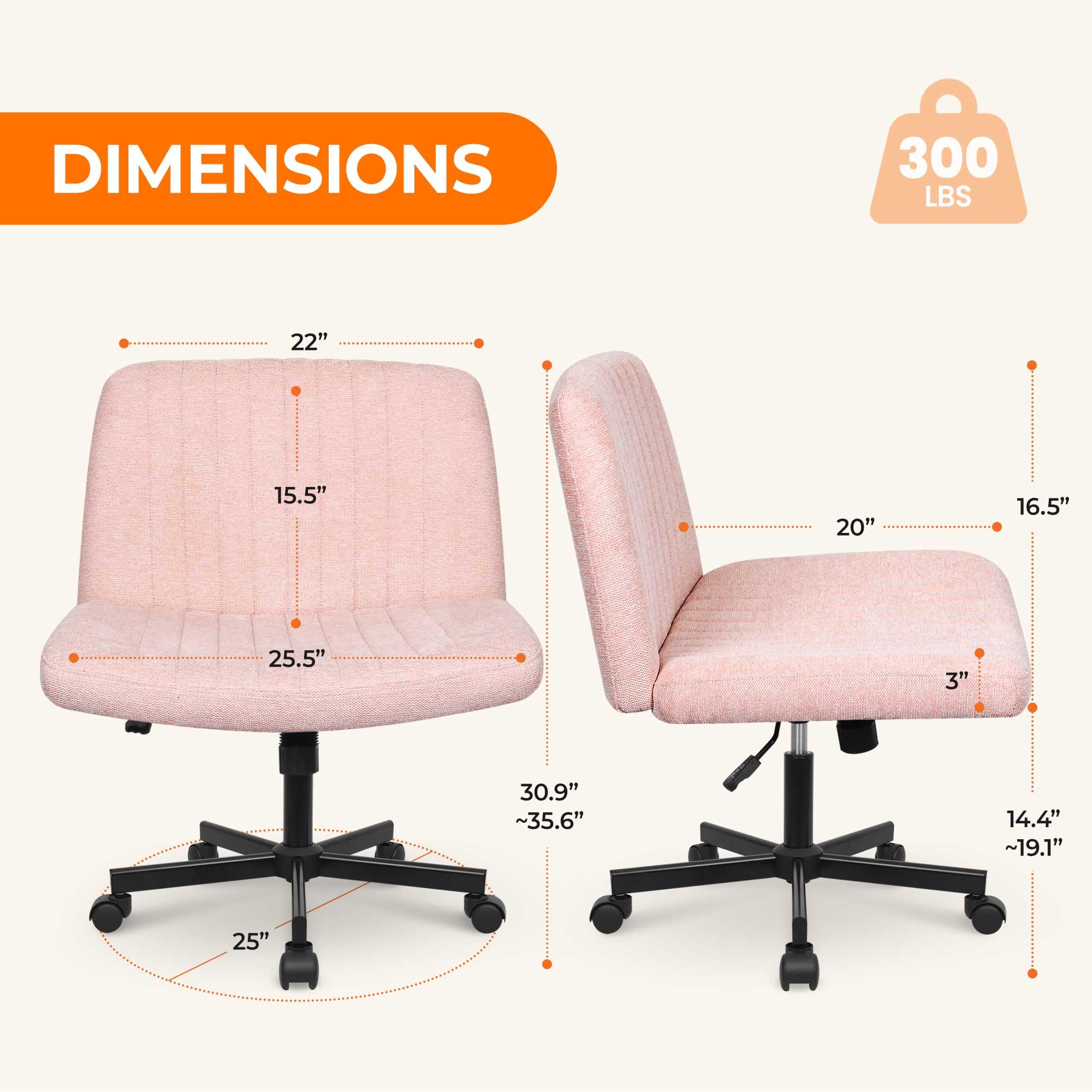 NEO CHAIR ergonomic armless pink seat supports comfortable cross-legged sitting during long tasks.