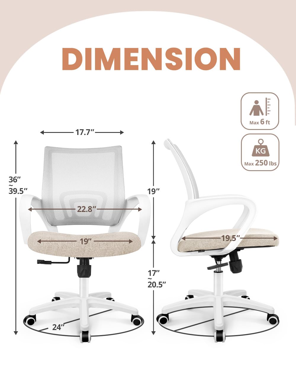 NEO CHAIR with lumbar support promoting better posture at the desk.