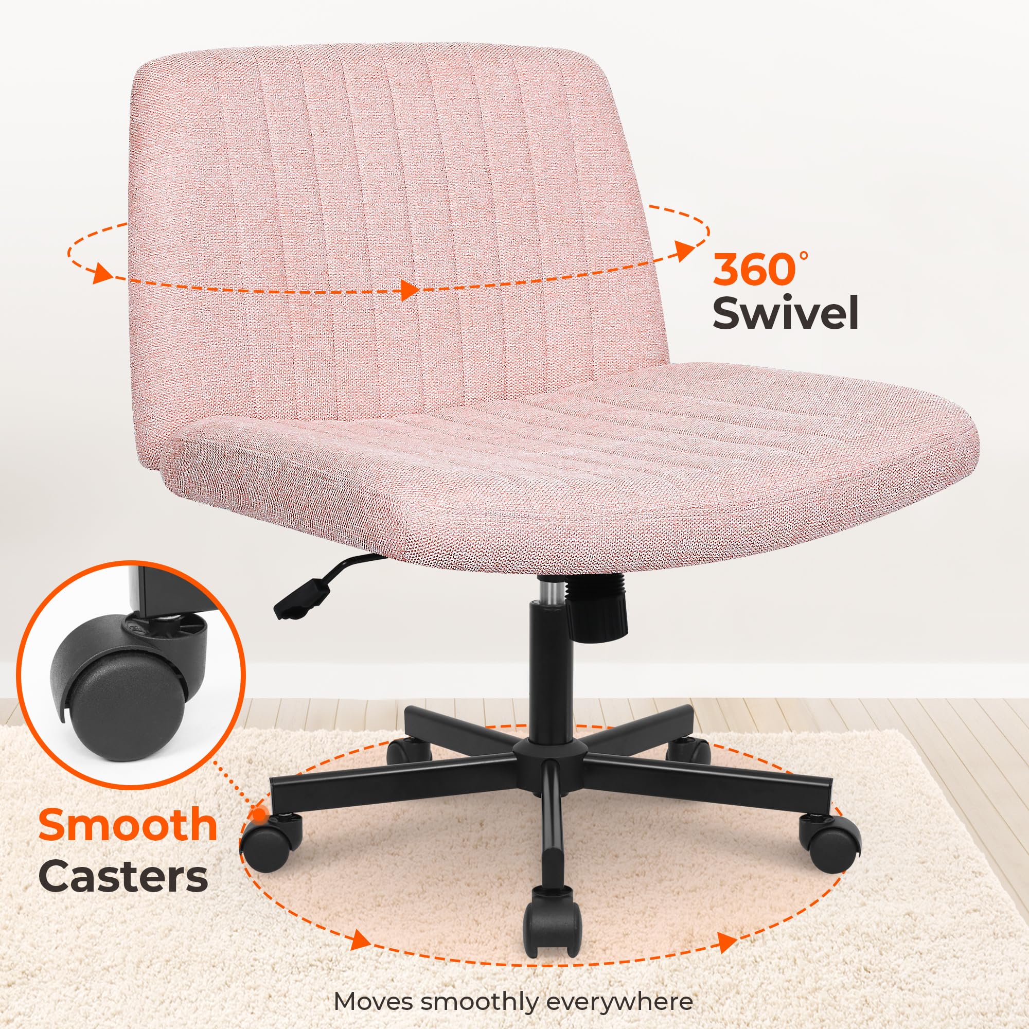 NEO CHAIR quick assembly with no tools, ready in minutes for pink styling.