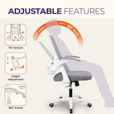 NEO CHAIR 360-degree swivel enables smooth movement around the workspace.