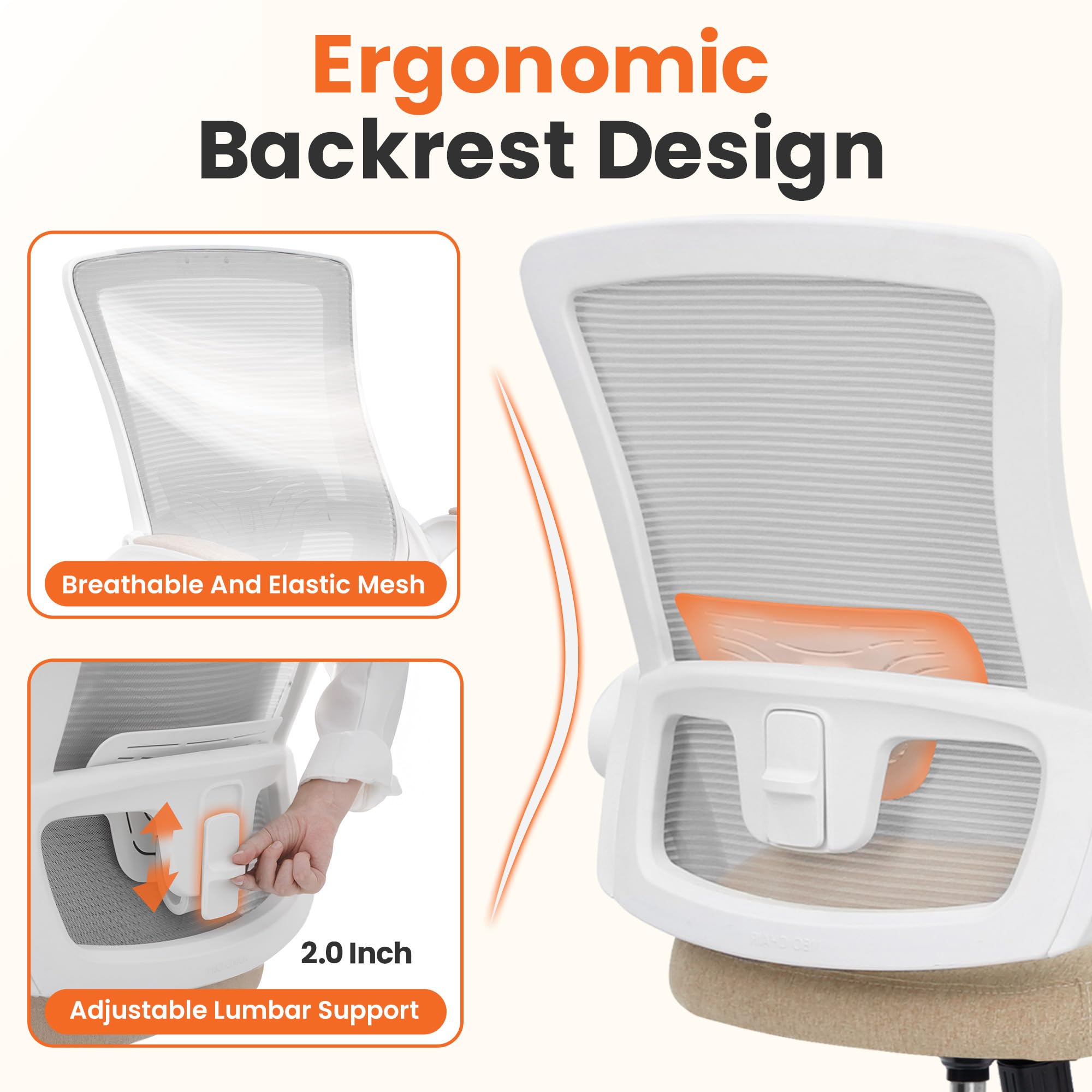 NEO CHAIR waterfall seat design promotes relaxed posture during long hours.