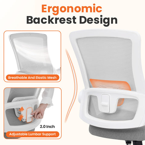 NEO CHAIR waterfall-seat ensures balanced pressure distribution for comfortable posture