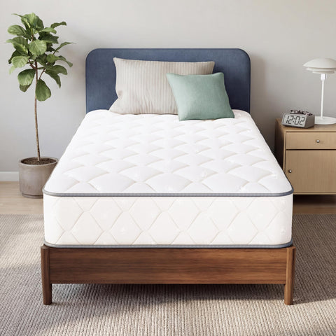Neo Sleep Twin 8-inch hybrid mattress in a box, easy setup for small spaces.