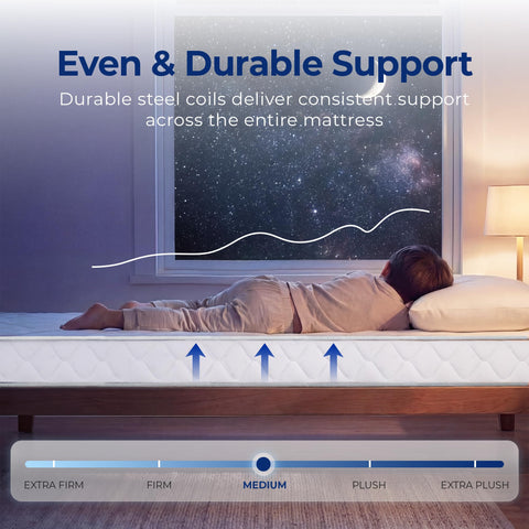 Neo Sleep Twin breathable skin-friendly cover promotes airflow for cooler nights.