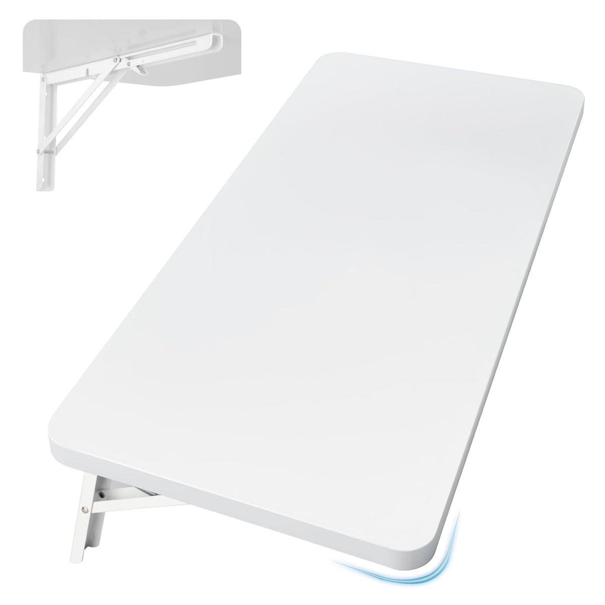 Neoaider Upgrade wall-mounted folding table with space-saving white surface