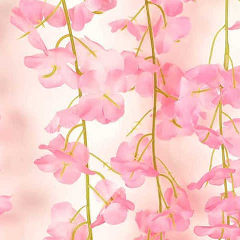 Neoones wisteria hanging flowers pink, versatile for walls and arches during celebrations.